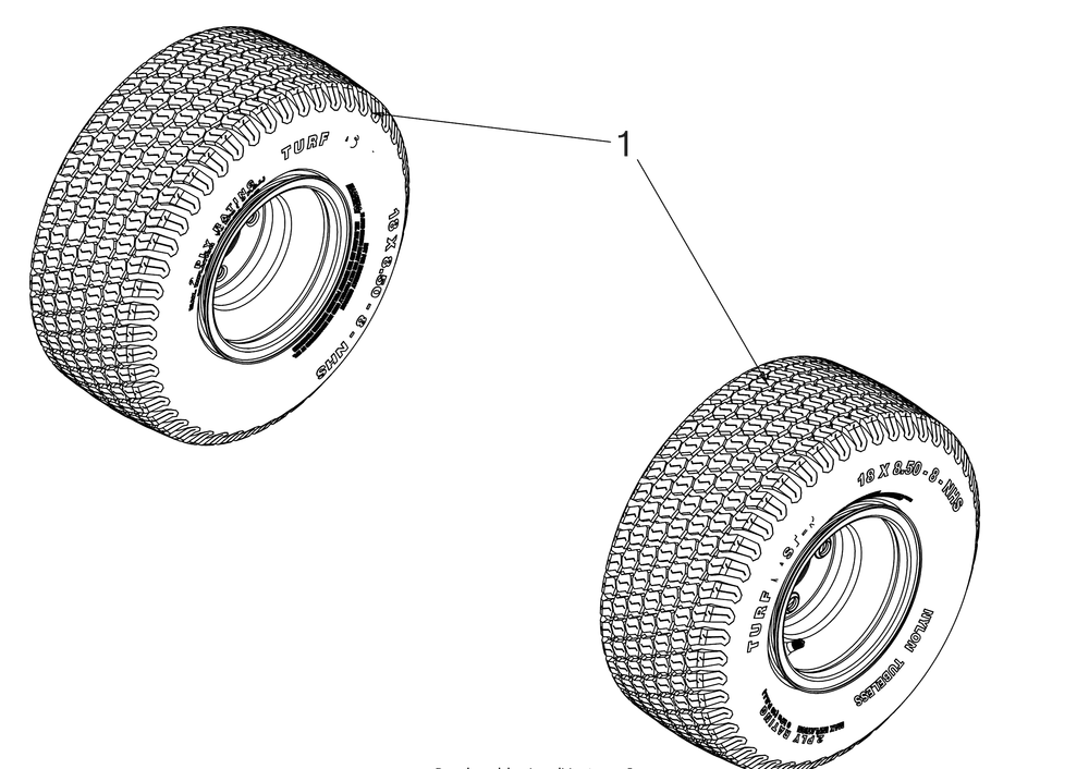 Wheels-Rear Diagram and Parts List for RZT-SX46EFI (17RWCBYN210)(2018) Cub Cadet Lawn Tractor
